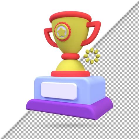 Premium Psd Trophy Cup Or Winner Cup Illustration Background 3d