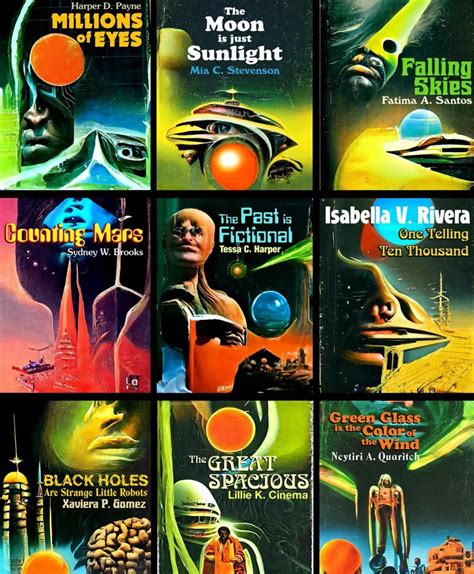 AI-generated SciFi Covers : RetroFuturism