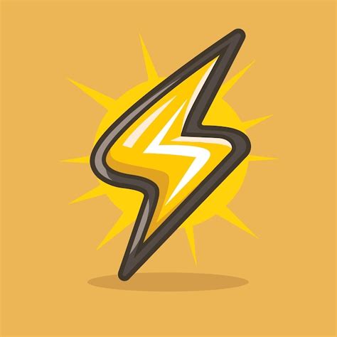 Premium Vector Lightning Bolt Icon Design Flat Vector Illustration