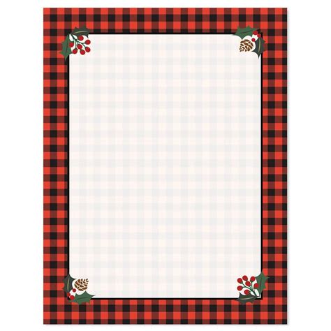 Buffalo Plaid Border Template Free