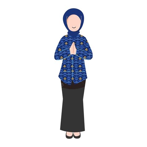 Hijab Korpri 公務員角色 兵團 公務員 Asn素材圖案PSD和PNG圖片免費下載