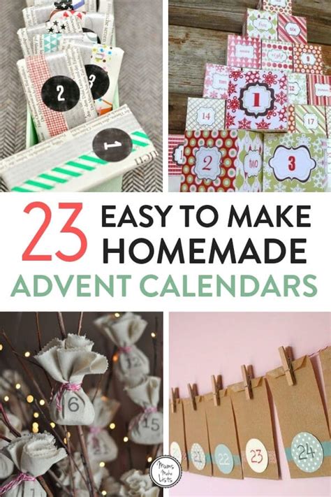 Easy Homemade Advent Calendars Mums Make Lists