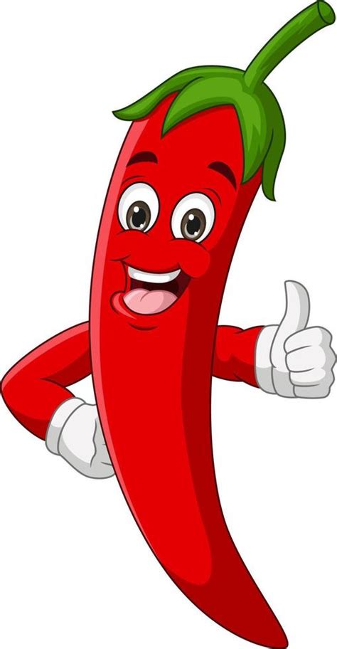 Cartoon Chili Pepper Giving Thumbs Up 5112515 Vector Art At Vecteezy