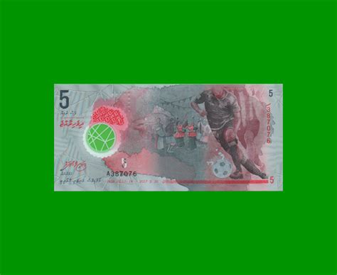 Billete De Islas Maldivas Rupias Polymero Pick New Estado Sin