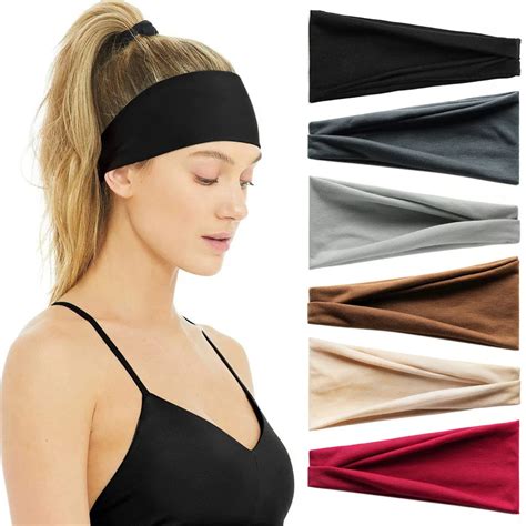 Mode Frauen Einfarbig Elastische Haar B Nder Yoga Sport Stirnband