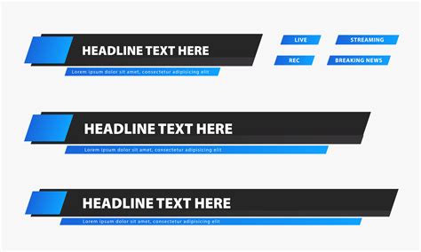 Broadcast News Lower Third Banner Templates For Television Video And