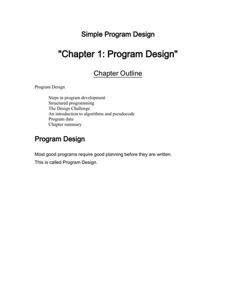 Simple Program Design A Step By Step Approach 5th Edition Caqwecyber