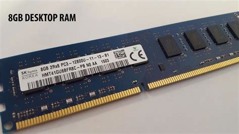 Memory RAM SK HYNIX 8GB DDR3 2Rx8 PC3L 12800U 1600MHz DESKTOP