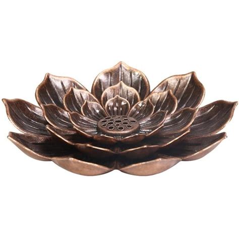 Porteencens En Cuivre En Forme De Lotus Pour Encens 1045 Cdiscount