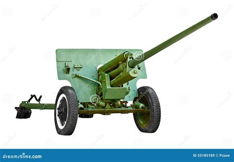 Russian Artillery Gun - World War II Stock Image - Image of green ...