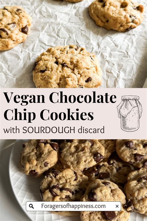 Vegan Sourdough Chocolate Chip Cookies Foragers Of Happiness Recipe