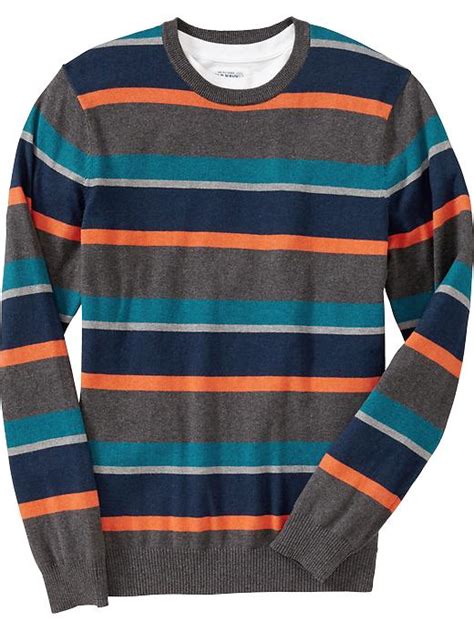 Old Navy Multicolorstripe Crewneck Sweaters in Multicolor for Men ...