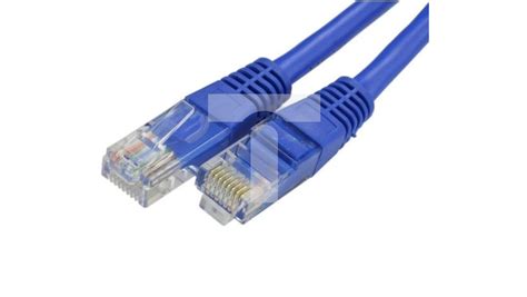 Patchcord UTP Kat 6 Kabel Sieciowy LAN 2x RJ45 Linka Niebieski 3m