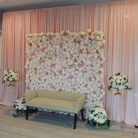 Miss Bella 3D Rolling Up Artificial Flower Wall Wedding Backdrop Curt