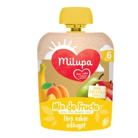 Milupa Piure Fructe Mar Para Banane Si Caisa X 90 G Pret Avantajos