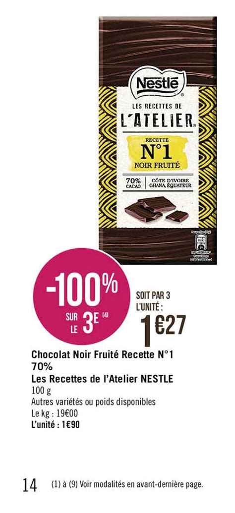 Promo Chocolat Noir Fruit Recette N Les Recettes De L Atelier