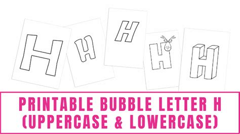 Bubble Letter H Lowercase