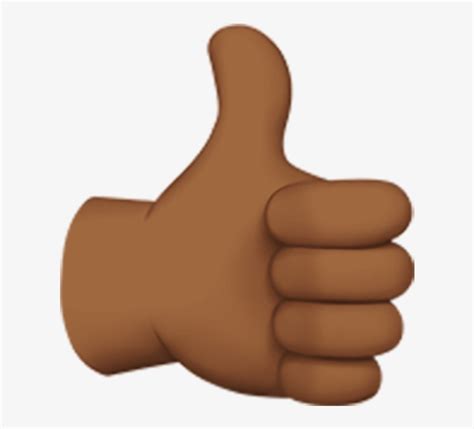 Yes Thumbs Up Emoji Dark Skin Free Transparent Png Download Pngkey