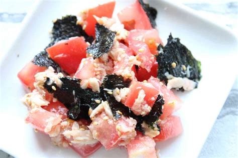 Tomato And Tuna Nori Namul Recipe Rich In Flavor With Sesame And Garlic