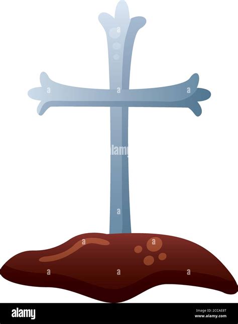 Símbolo De Cruz Religiosa Estilo Degradante Icono Vector Ilustración