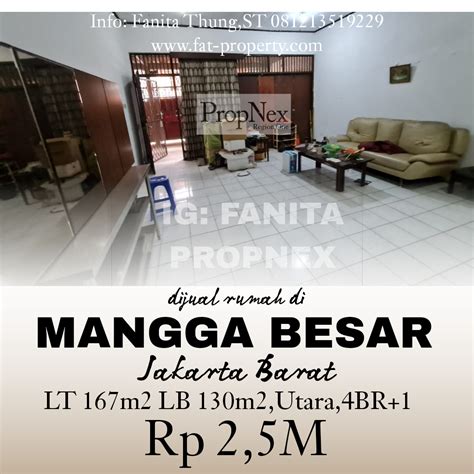 Harga Miring Dijual Rumah Di Mangga Besar Jakarta Barat Lt 167 M2 Lb 130 M2 Utara 4br 1