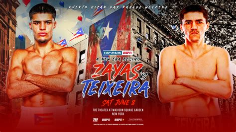 June 8 Xander Zayas Patrick Teixeira Jr Middleweight Showdown Kicks