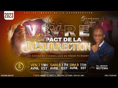 Vivre L Impact De La R Surrection S Minaire De P Que Jour Pst