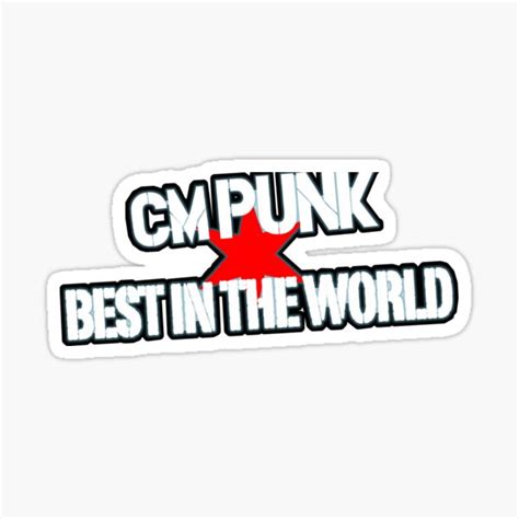 "Cm Punk Sticker" Sticker for Sale by mykinshissn | Redbubble