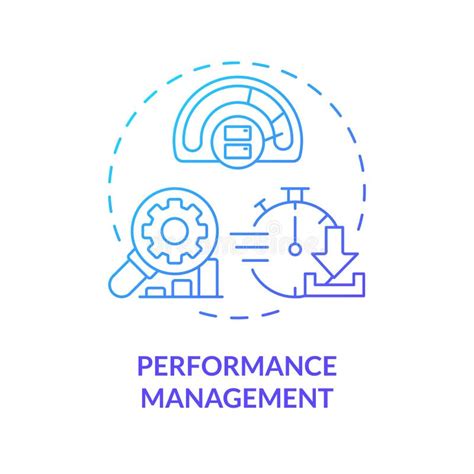 Performance Management Blue Gradient Concept Icon Stock Vector Illustration Of Isolated