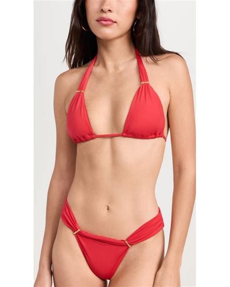 Vix Vix Swiwear Solid Bia Tube Bikini Top In Red Lyst