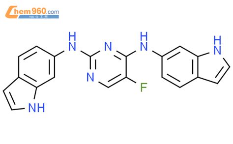 575475 44 4 2 4 Pyrimidinediamine 5 fluoro N N di 1H indol 6 yl 化学式