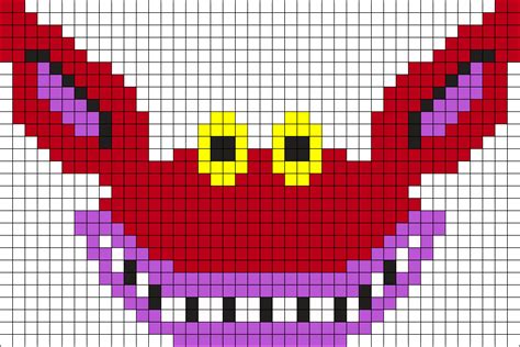 Ickis Ahh Real Monsters Perler Perler Bead Pattern Bead Sprite Fuse Bead Patterns Kandi