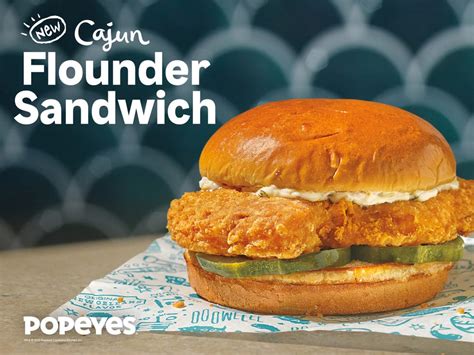 Popeyes Has Its First Fish Sandwich The Cajun Flounder Sandwich