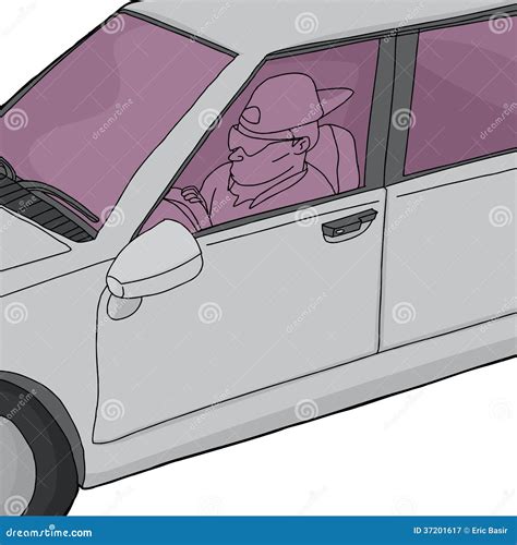 Undercover Cop in Car stock vector. Image of automobile - 37201617