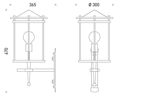 Runde Hausleuchte Aus Bronze Geschmiedet Und Patiniert