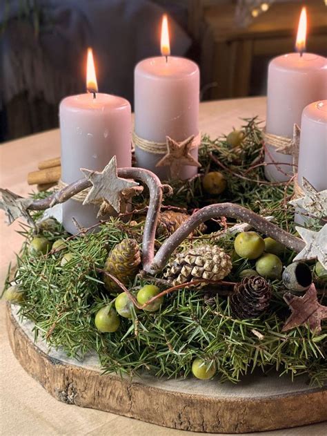 Kranz Aus Wacholder Deko Kranz Weihnachten Deko Holz Weihnachten