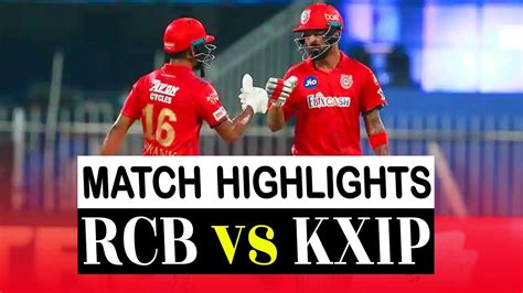 Highlights Rcb Vs Kxip Ipl Match Full Highlights Youtube