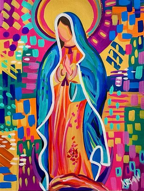 Como dibujar y pintar a la Virgen de Guadalupe María paso a paso art4kids