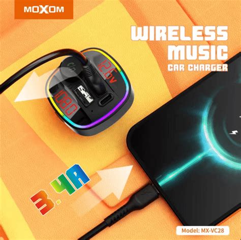 Moxom Mx Vc28 Wireless Music Car Charger Cme Distribution Sdn Bhd