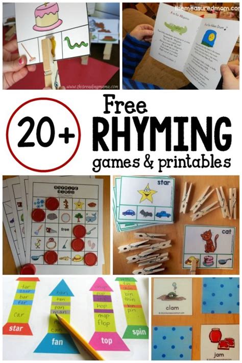 20+ rhyming activities - The Measured Mom