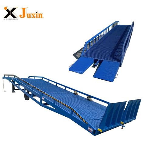 10 Ton Mobile Hydraulic Container Loading Dock Ramp For Trailers