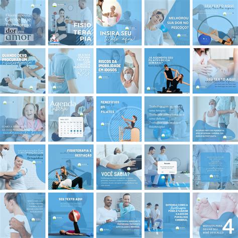 Pack Canva Fisioterapia Templates Editáveis 25 Artes Bônus