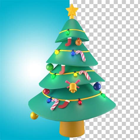 Rbol De Navidad D Render Archivo Psd Premium