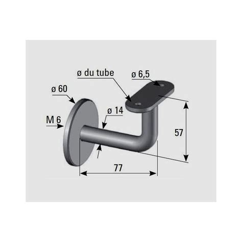 SUPPORT INOX 304L MAIN COURANTE POUR PLAT A SCELLER Esse Fr