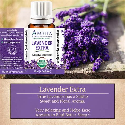 Lavender Extra Bulgarian Organic Essential Oil Amrita Aromatherapy