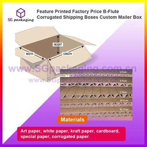 Fsc Certificate Feature Printed Factory Price B Flute Corrugated