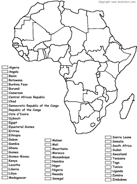 Africa Map Coloring Pages at GetDrawings | Free download