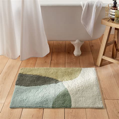 Tapis De Bain Tuft G Urbana Vert Beige La Redoute Interieurs La