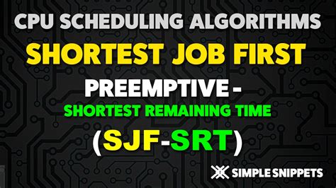 Shortest Remaining Time Srt Cpu Scheduling Algorithm Operating