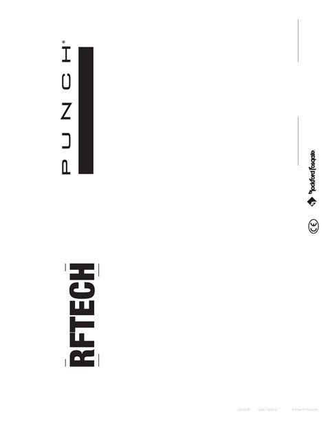 User Manual Rockford Fosgate Punch P T English Pages